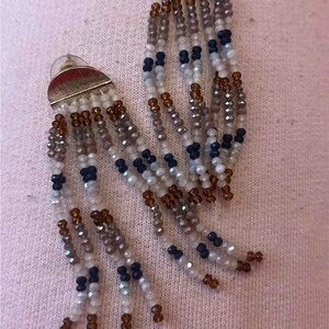 Elegant Beaded Tassel Earrings